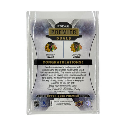 UPPER DECK NHLカード PREMIER PATRICK KANE DUNCAN KEITH BLACKHAWKS 142/149 #PD2-KK 中古 IT1