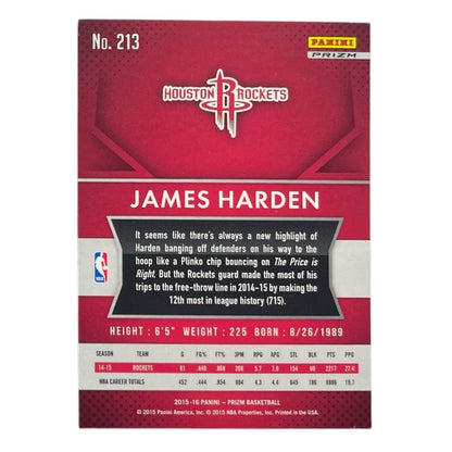 PANINI NBAカード PRIZM JAMES HARDEN HOUSTON ROCKETS #213 中古 IT2