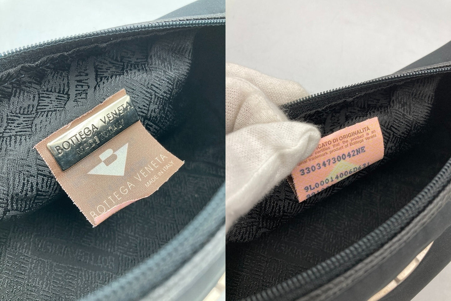BOTTEGA VENETA ボッテガヴェネタ ナイロンポーチ ブラック 中古 D4