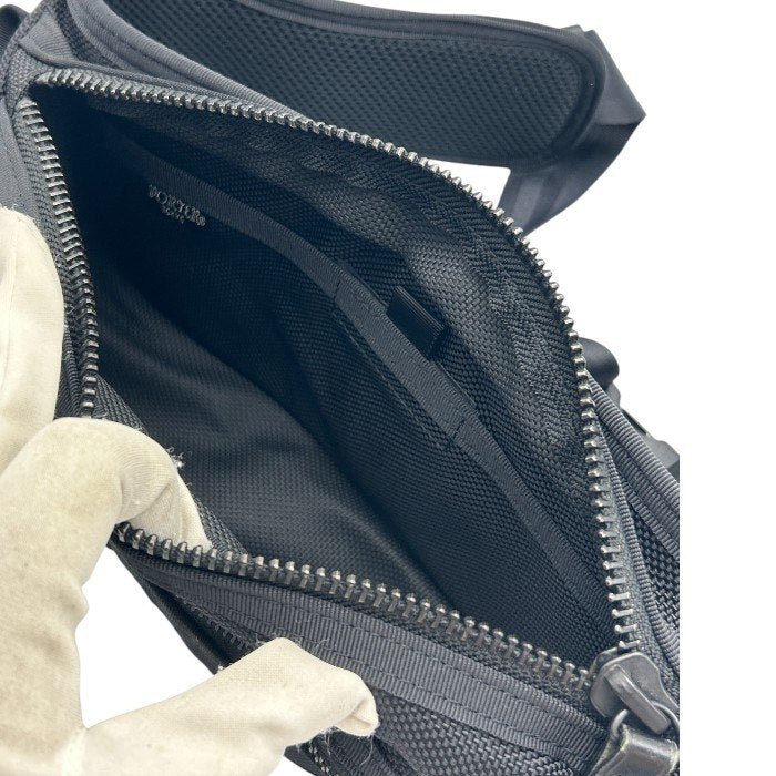 PORTER ポーター HEAT ヒｰト ウエストバッグ 703-06979 メンズ ブラック 鞄 ポケット多め 中古 W４