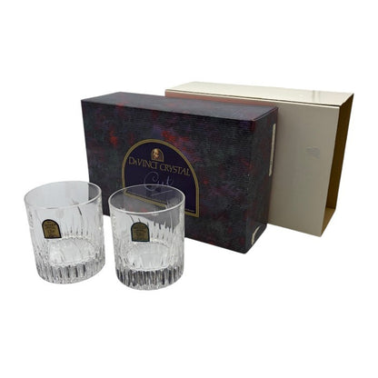 davinci crystal ダヴィンチクリスタル ロックグラス ペア 洋食器 おしゃれ 酒器 2客 セット 中古 W1