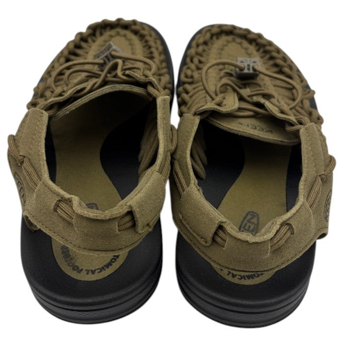KEEN キーン UNEEK ユニーク ダークオリーブ サンダル 27cm 1023381 メンズ 夏 オープンエア・スニーカー 靴 シューズ 中古 W４