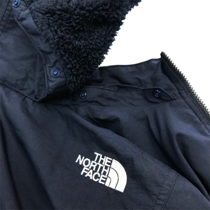 THE NORTH FACE ザノースフェイス コンパクト ノマドジャケット キッズ 定番 防寒 フリース裏地 フード取り外し可 140サイズ ネイビー NPJ71954 中古 T1