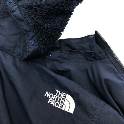 THE NORTH FACE ザノースフェイス コンパクト ノマドジャケット キッズ 定番 防寒 フリース裏地 フード取り外し可 140サイズ ネイビー NPJ71954 中古 T1