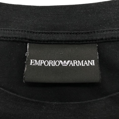 EMPORIO ARMANI エンポリオアルマーニ Tシャツ メンズ 長袖 カットソー クマ メガネ ブラック XSサイズ 6K1TP3 1JUVZ 中古 KW1