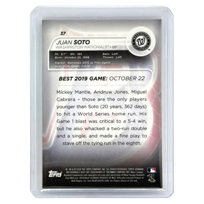 TOPPS MLBカード BOWMAN'S BEST JUAN SOTO WASHINGTON NATIONALS /99 #37 中古 IT1