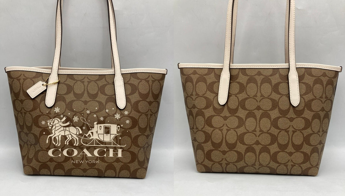 COACH コーチ シグネチャー ミニ シティ トート ホース アンド スレイ CM183 中古 D4