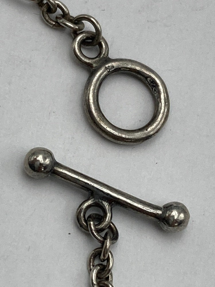 GEORG JENSEN ジョージジェンセン 2003年 ヘリテージ イヤーネックレス SV925 ローズクォーツ 中古 D4