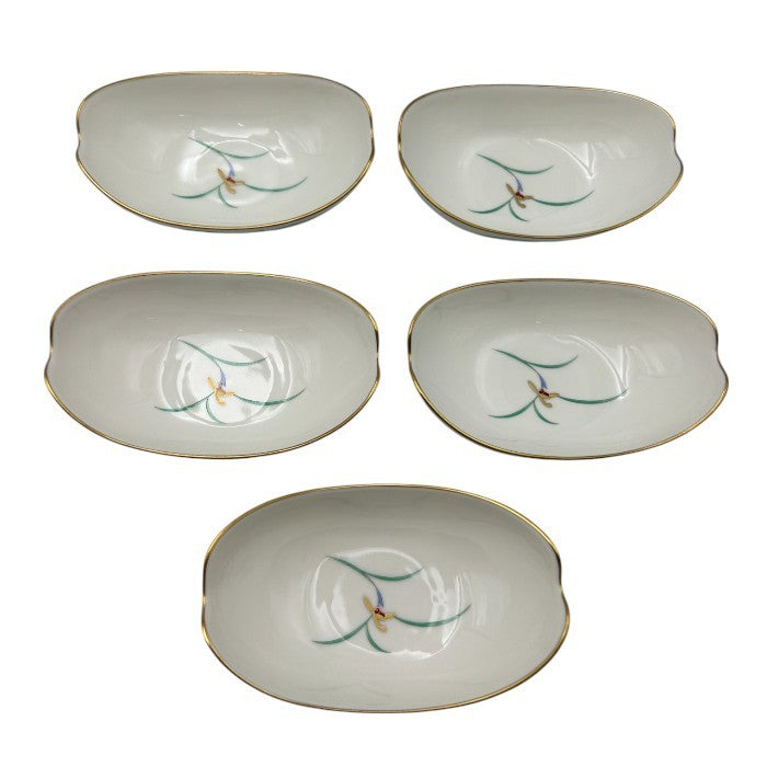 香蘭社 リンドフィールド 小鉢揃 船型 変形皿 5客 和食器 ブランド 小鉢 中古 W４