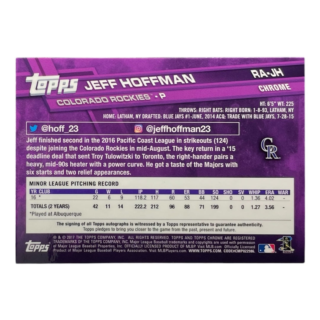 TOPPS MLBカード CHROME JEFF HOFFMAN COLORADO ROCKIES #RA-JH 中古 IT2