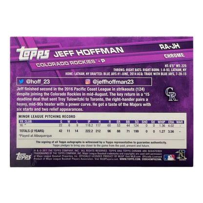TOPPS MLBカード CHROME JEFF HOFFMAN COLORADO ROCKIES #RA-JH 中古 IT2