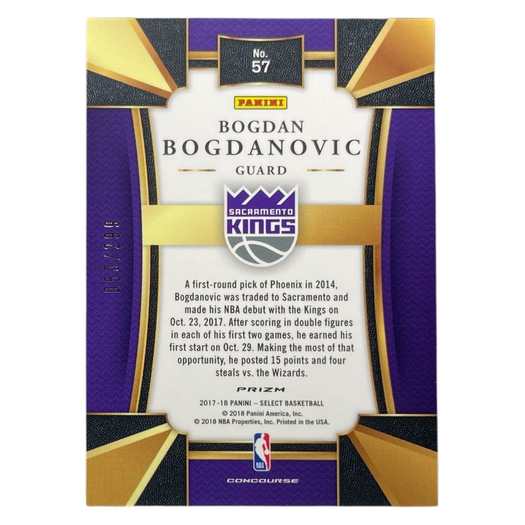 PANINI NBAカード SELECT PRIZM BOGDAN BOGDANOVIC SACRAMENTO KINGS /299 #57 中古 IT2