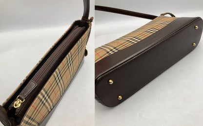 BURBERRY バーバリー ノバチェック シャドーホース ワンショルダーバッグ 中古 D4