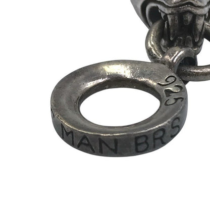 WOLF MAN B.R.S ウルフマンブラザーズ ブレスレット メンズ シルバー925 チェーン BRS ウルフヘッド 重厚 20cm 中古 T1