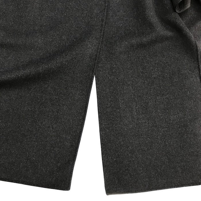 S Max Mara POLDO ダブルフェイス ロングコート レディース 冬 ピュアヴァージンウール ラップコート ベルト チャコールグレー 34サイズ 中古 T1