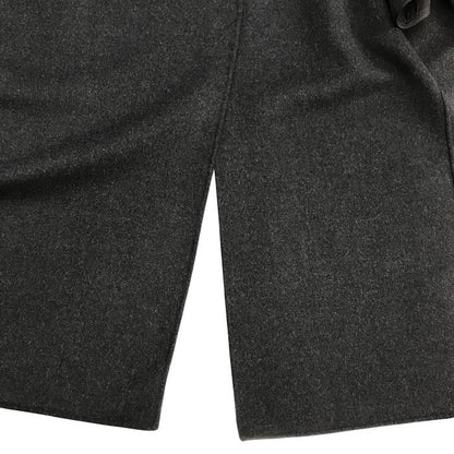 S Max Mara POLDO ダブルフェイス ロングコート レディース 冬 ピュアヴァージンウール ラップコート ベルト チャコールグレー 34サイズ 中古 T1