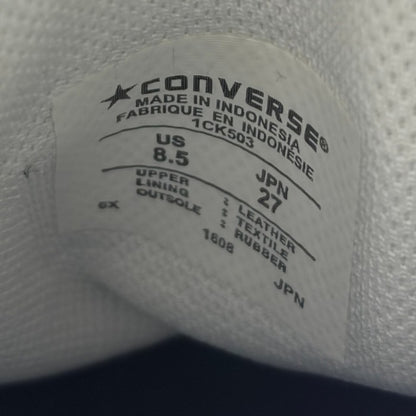 CONVERSE Jack Purcell コンバース ジャックパーセル オールレザー MID スニーカー 1CK503 27cm 靴 シューズ メンズ ホワイト 中古 W４
