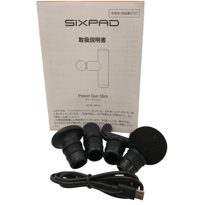 シックスパッド パワーガンスリム SIXPAD Power Gun Slim  MTG エムティージー 筋膜リリースガン ハンディガン 軽量 ミニ AM-FA-21A ネイビー 中古 Y1