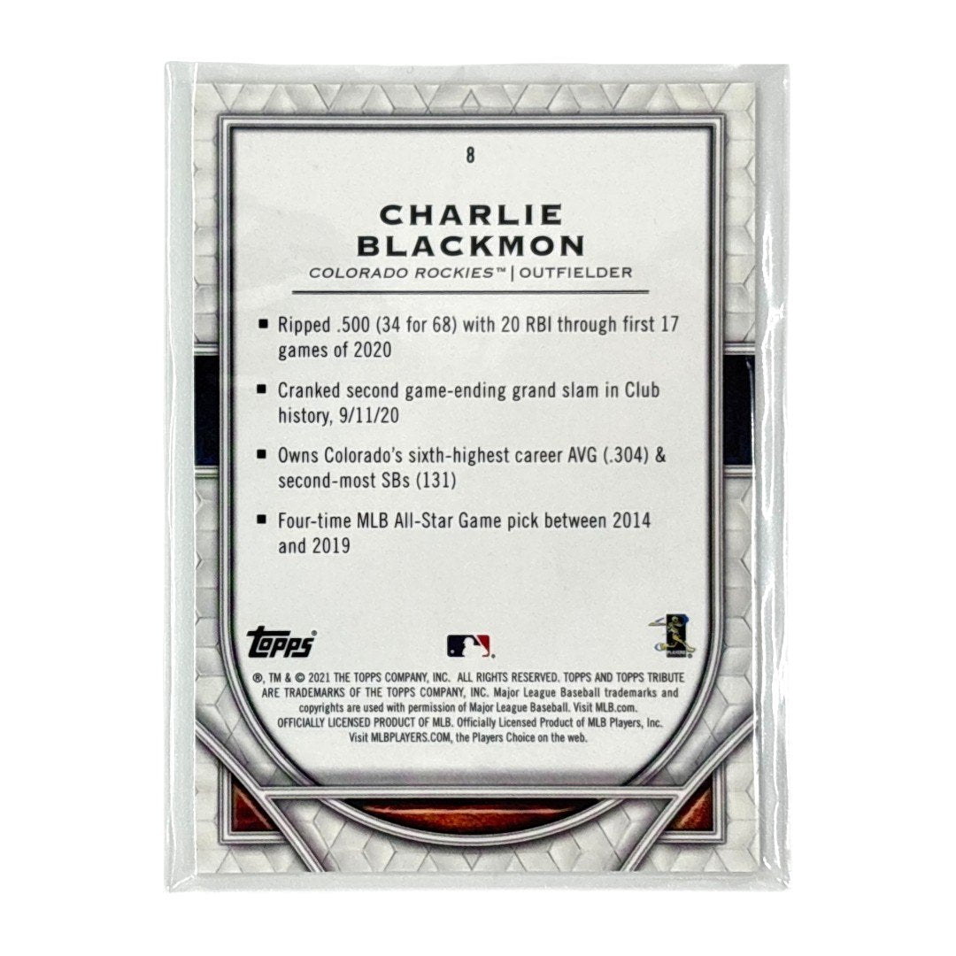 TOPPS MLBカード TRIBUTE CHARLIE BLACKMON COLORADO ROCKIES /99 #8 中古 IT1