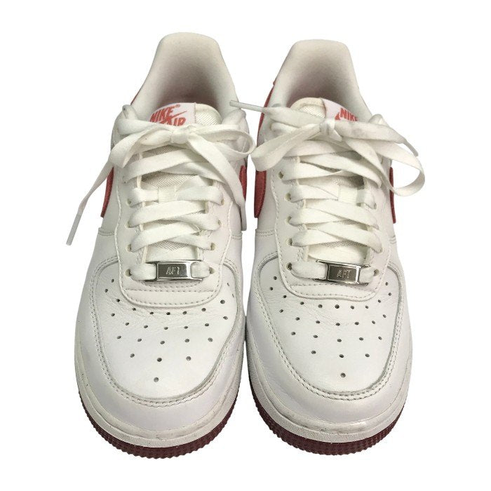 NIKE ナイキ エアフオース1 スニーカー レディース ローカット AIR FORCE バレンタインデー ホワイト/レッド 22.5cm FQ7626-100 中古 T1