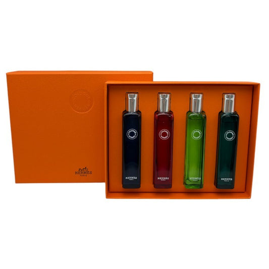 HERMES エルメス ノマド コロン 香水 4本セット シトロンノワール ルバーブエカルラット パンプルムスローズ ランジュヴェルト 中古 W４