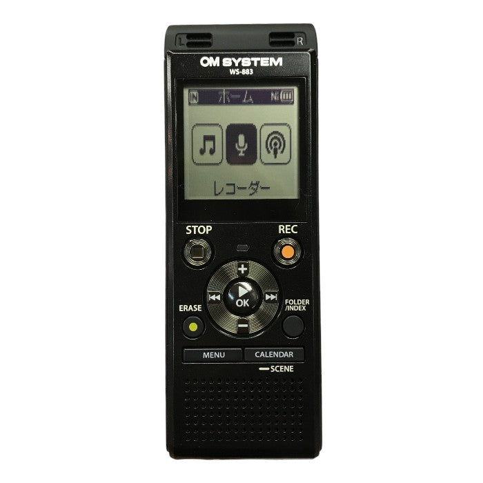 OM SYSTEM オリンパス ICレコーダー ブラック 8GB内蔵メモリー 語学学習 講義録音 会議録音 議事録 WS-883 中古 T1