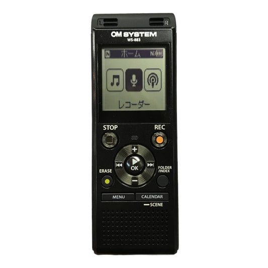 OM SYSTEM オリンパス ICレコーダー ブラック 8GB内蔵メモリー 語学学習 講義録音 会議録音 議事録 WS-883 中古 T1