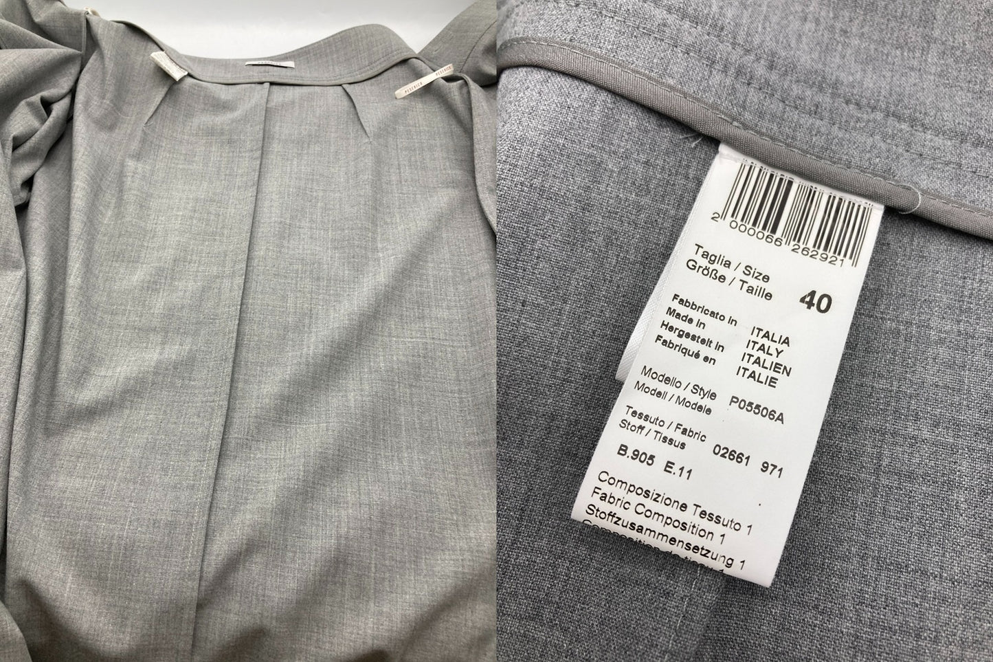 PESERICO ペセリコ ウエストベルト飾り ラップスカート  LS1217115 サイズ40 グレー 中古 D4