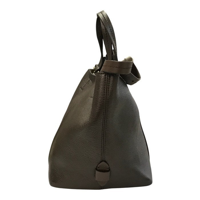 Max Mara マックスマーラ トートバッグ レディース シボレザー 2way ハンド/ショルダーバッグ ポーチ付き ブラウン 中古 T1