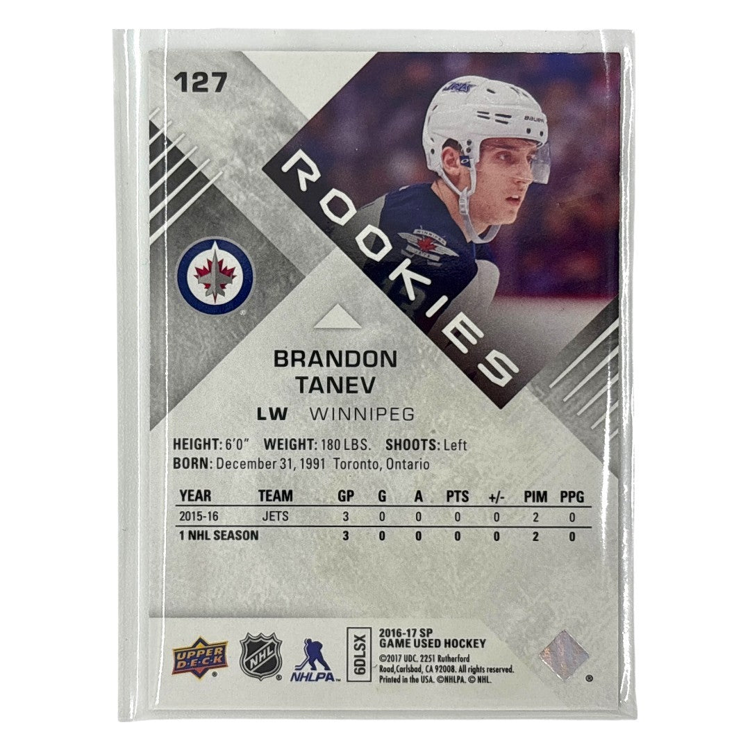 UPPER DECK NHLカード SP GAME USED BRANDON TANEV WINNIPEG JETS /224 #127 中古 IT1