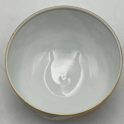 前畑陶器 庫山窯 金彩七宝紋 蓋付 煎茶揃 五客 MAEBATA 湯呑 湯飲み ふた付き 中古 R4