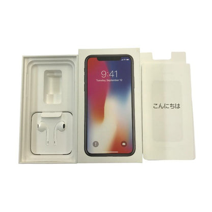 Apple iPhone X 256GB スマートフォン 4G SIMロック解除済み ワイヤレス充電 スペースグレイ MQC12J/A 中古 T1
