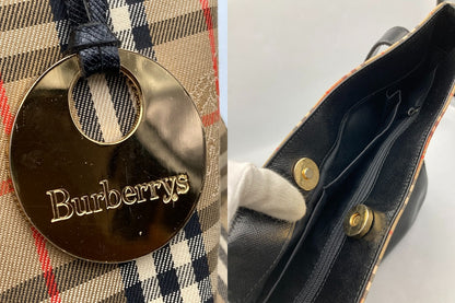 Burberrys バーバリーズ ノバチェック トートバッグ レディース ベージュ/ブラック 中古 D4