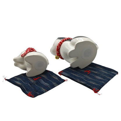 未使用品 薬師窯 YAKUSHIGAMA 和楽づくし わんこ日和 お座り黒柴(9685) おねだり黒柴(9689) セット 中古 H4