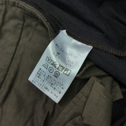 hatsutoki ハツトキ タックパンツ レディース コットン/リネン 麻混 ジッパーフライ ブラウン系 1サイズ LS-22PT-01 中古 T1