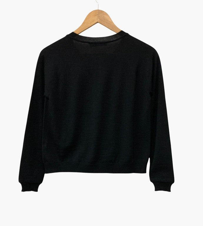 Blumarine ブルマリン フロントレース カーディガン サイズ IT38 ブラック 中古 D4