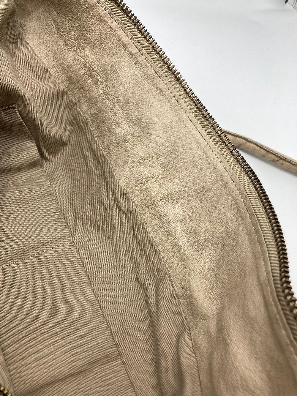 REN レン ピッグスキン 2WAY ボストンバッグ BG-121 ベージュグレイ メンズ 中古 4