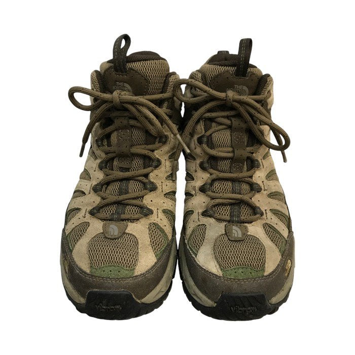 THE NORTH FACE ザノースフェイス トレッキングシューズ レディース GORE-TEX ゴアテックス 登山 ブーツ ブラウン 25cm 中古 T1
