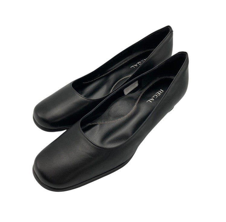 REGAL リーガル レディース プレーン ローヒールパンプス ブラック 6668 サイズ24.5cm 中古 D4