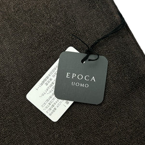 未使用品 EPOCA UOMO エポカウォモ グラデーション ストール ブラウン マフラー メンズ 総柄 ウール シルク カシミヤ 中古 W４