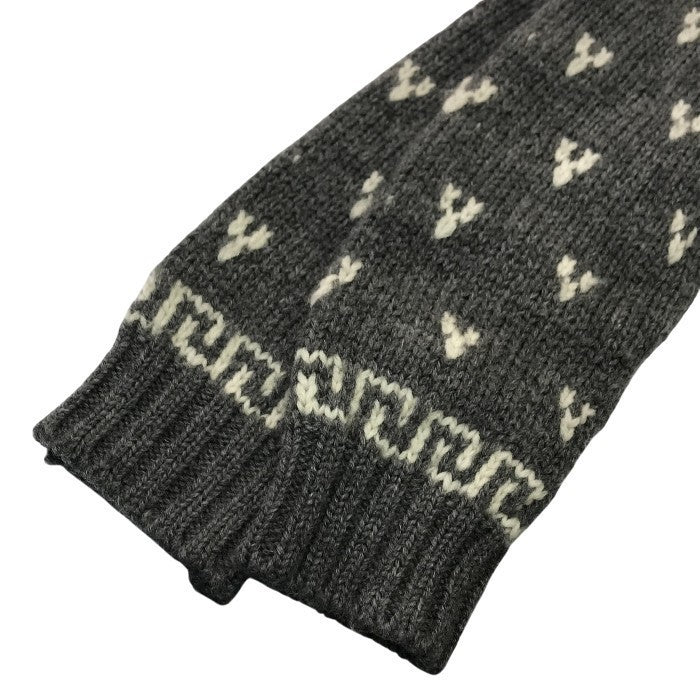 MONCLER モンクレール MAGLIONE TRICOT GIROCOLLO セーター メンズ ウール 厚手ニット ノルディック柄 雪の結晶 グレー Lサイズ 020919035901 中古 T1