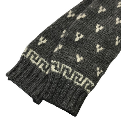 MONCLER モンクレール MAGLIONE TRICOT GIROCOLLO セーター メンズ ウール 厚手ニット ノルディック柄 雪の結晶 グレー Lサイズ 020919035901 中古 T1