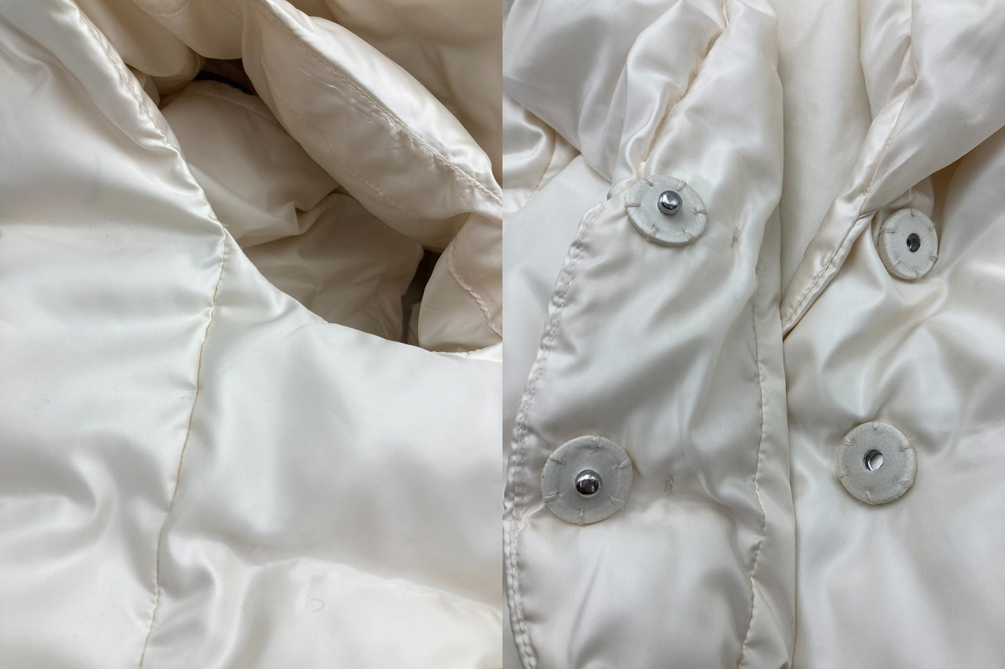 RALPH LAUREN ラルフローレン ショールカラー ダウンベスト ホワイト レディース サイズM 中古 D4