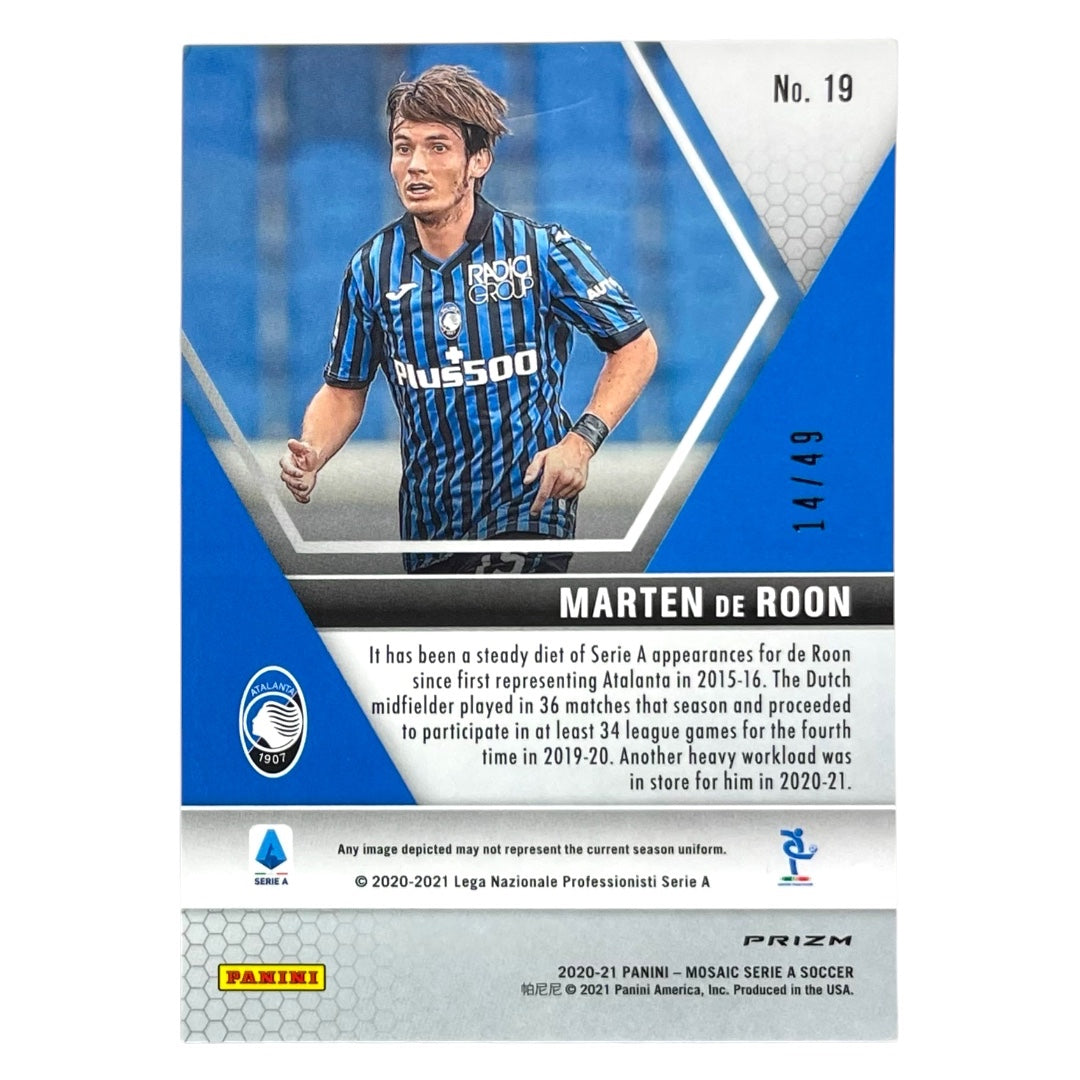 PANINI サッカーカード MOSAIC SERIE A PRIZM MARTEN DE ROON ATALANTA /49 #19 中古 IT2