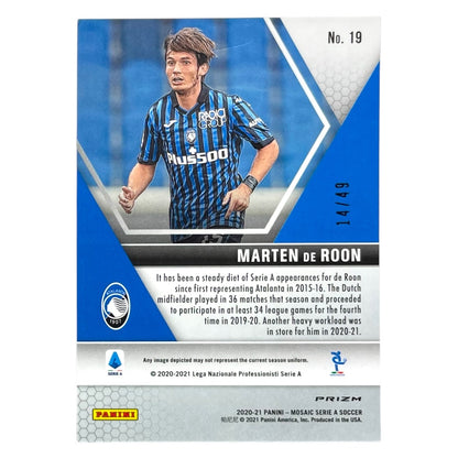 PANINI サッカーカード MOSAIC SERIE A PRIZM MARTEN DE ROON ATALANTA /49 #19 中古 IT2