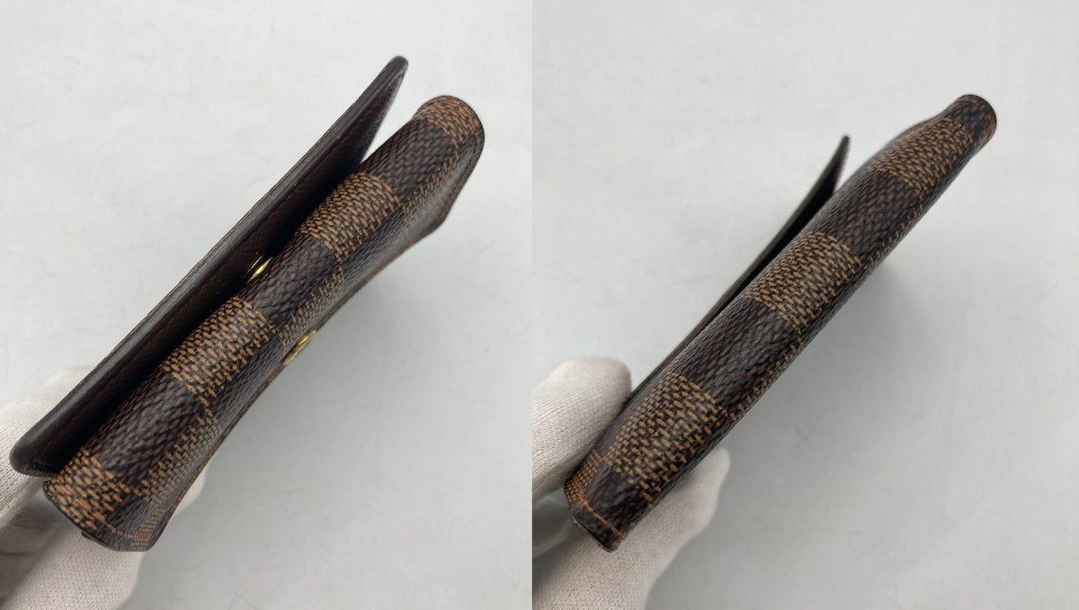 LOUIS VUITTON ルイヴィトン ダミエ エベヌ ラドロー コインケース ブラウン N62925 中古 D4