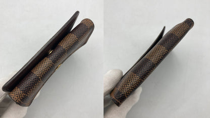 LOUIS VUITTON ルイヴィトン ダミエ エベヌ ラドロー コインケース ブラウン N62925 中古 D4