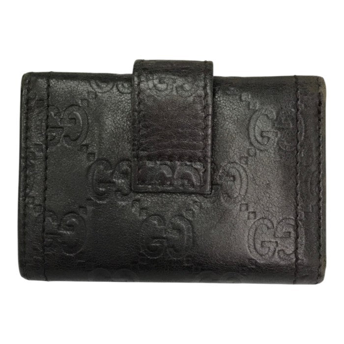 GUCCI グッチ グッチシマ 6連キーケース ユニセックス レザー エンボス 金エンブレム ラウンドプレート ブラウン 190357 0959 中古 T1