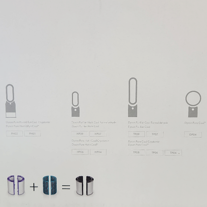 dyson ダイソン 一体型リサイクルグラスHEPA 活性炭フィルター 2個セット 純正 Pure Purifier 交換用 965432-01 中古 T1