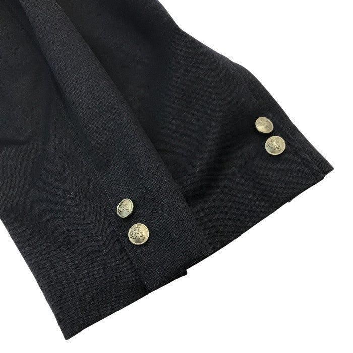 VAN ヴァンヂャケット テーラードジャケット メンズ 春夏 段返り3つボタン リネン 裏地なし ネイビー Lサイズ VSM-18-10 中古 T1